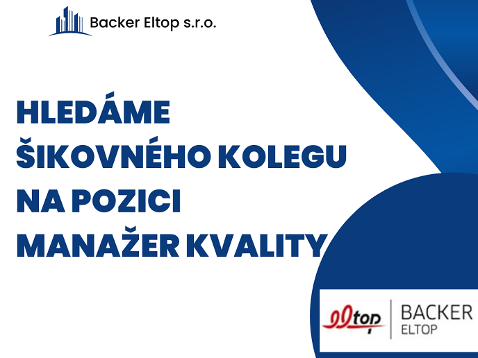 Hledáme šikovného kolegu konkrétně na pozici Manažer kvality