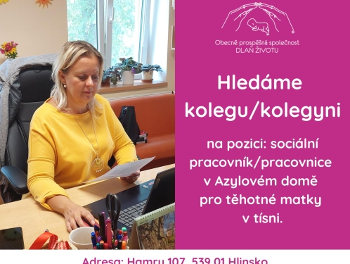 Výběrové řízení na pozici Sociální pracovník v Azylovém domě v Hamrech