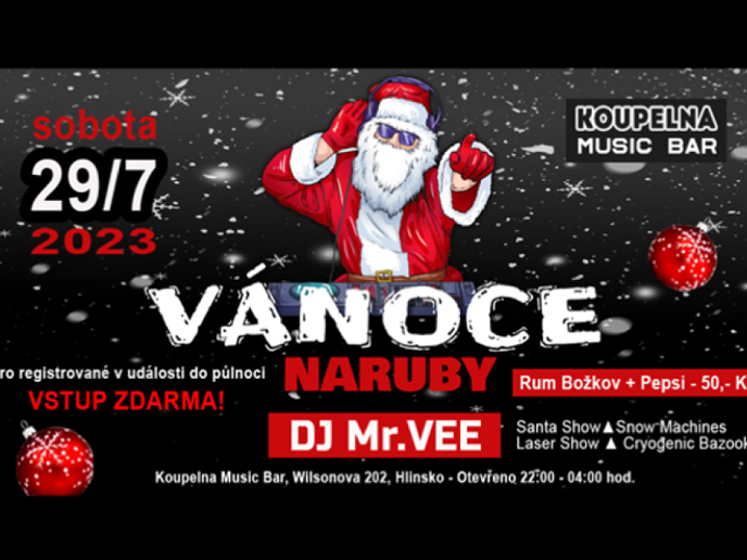 Vánoční párty v Koupelna Music Bar / Vstup zdarma / Rum+cola=50,-