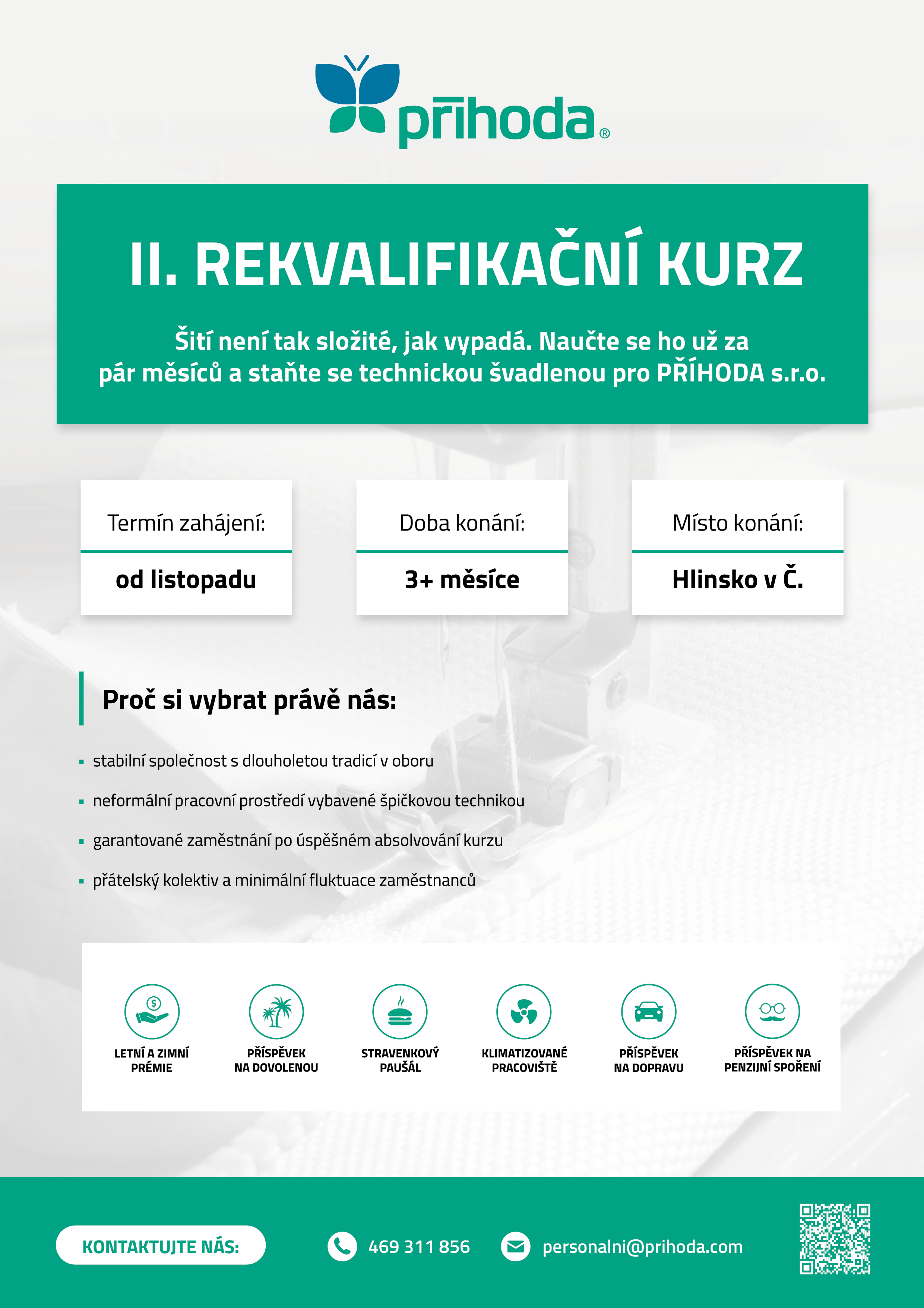 Rekvalifikační kurz na práci technické švadleny 